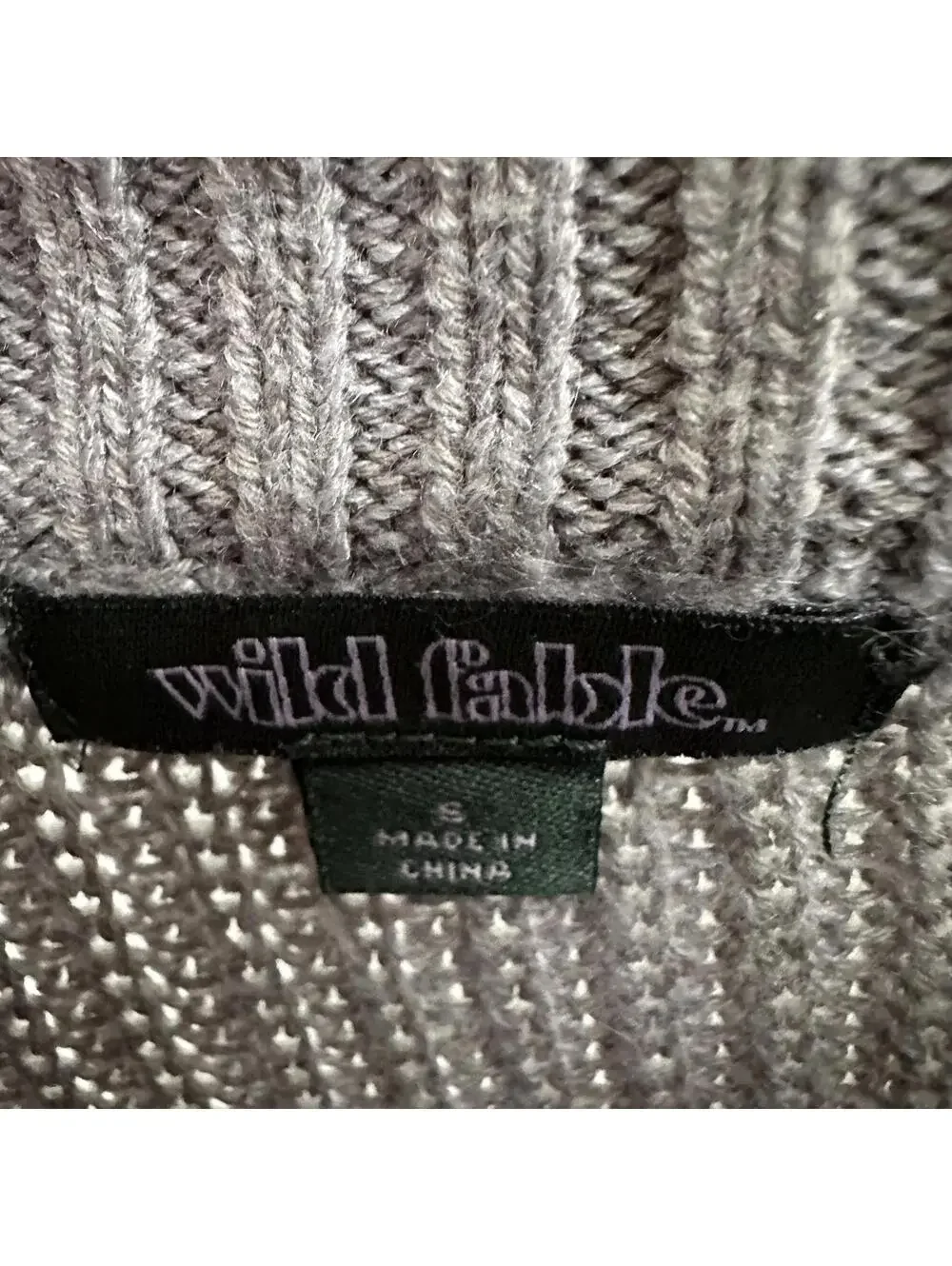 Wild Fable Crew Neck Boxy Pullover Sweater Light Gray Small